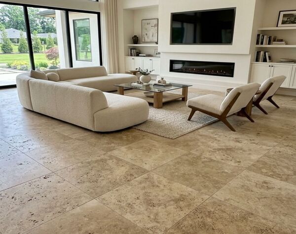 Living Room | Light Walnut, Tile - Andes