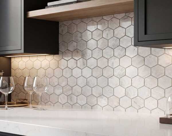 Kitchen | Lily Onyx, Hexagon, Mosaic - Havai'iano