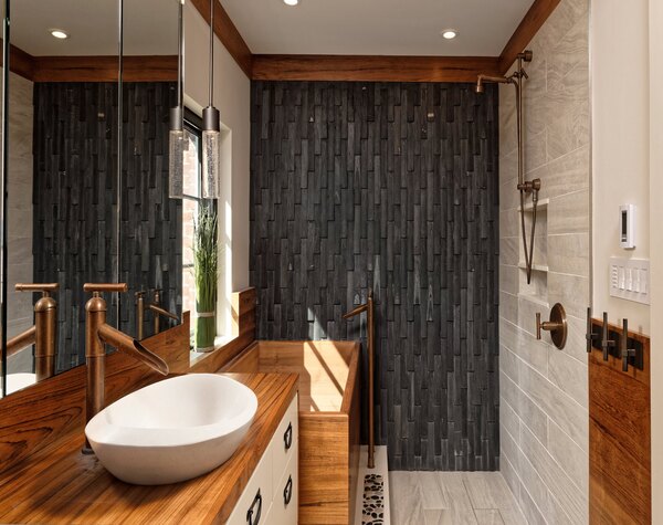 Bathroom | Pure Black, Bamboo Wedge, Profile - Havai'iano