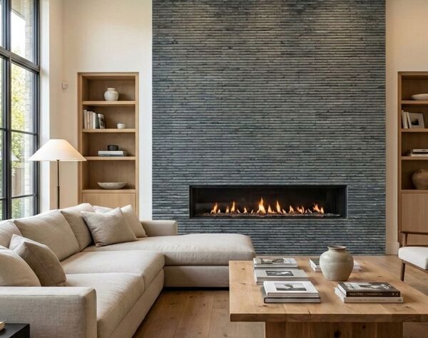 Fireplace | Silver , Pencil Bamboo, Profile - Havai'iano