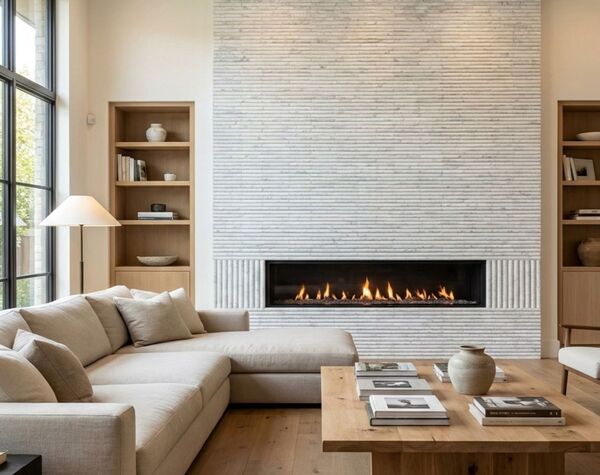 Fireplace | White, Pencil Bamboo, Profile - Havai'iano