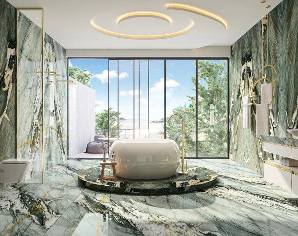 BATHROOM - DEL MARE QUARTZITE POLISHED 2 CM THICK - SLAB