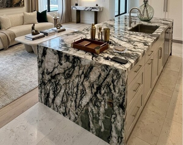 Kitchen | Botanic Crystal Quartzite Polished - South Houston Slab