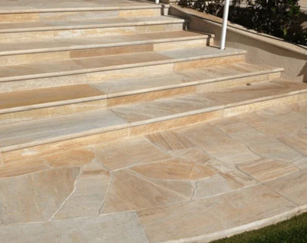 daffodil-yellow-quartzite-paver-rocks-in-stock