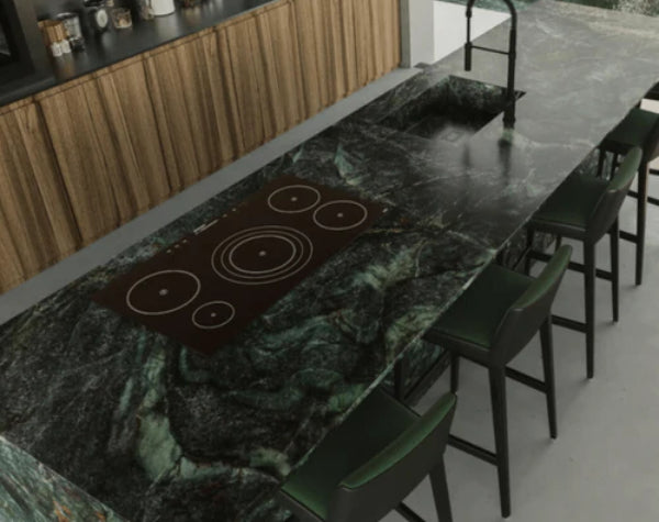 KITCHEN - PARADISE BLUE QUARTZITE POLISHED 2 CM THICK - SLAB