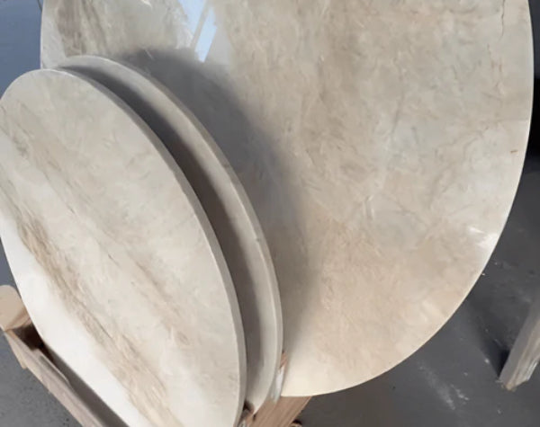 TABLE TOP - TAJ MAHAL QUARTZITE POLISHED - ROUND TABLE