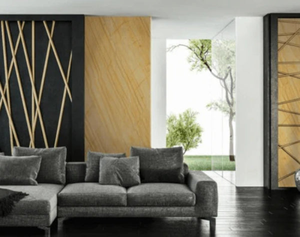 Living Room Golden Macaubas Quartzite polished - Slab