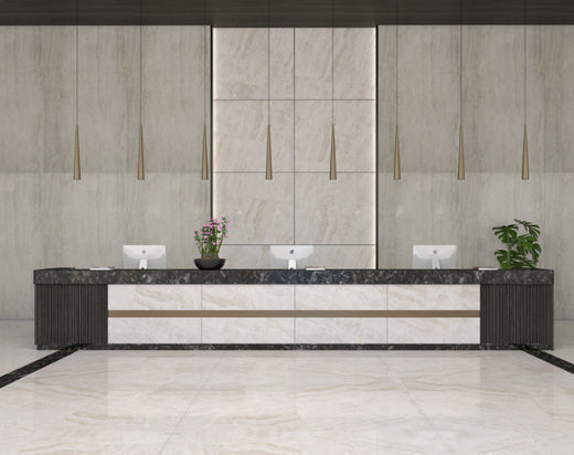 Front Desk | Perla Venata Quartzite - Slab