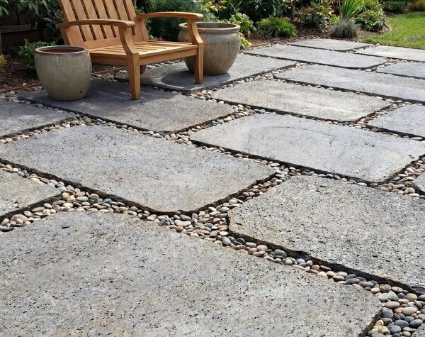 Basalt | Puka Lava Grey Rectangle Random Edge