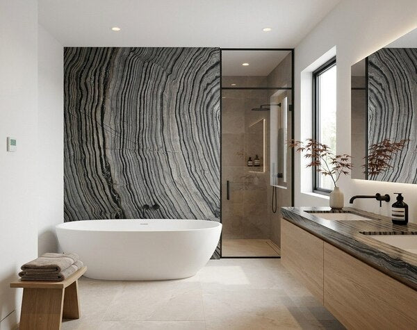 Bathroom | Silver Wave Polished Marble