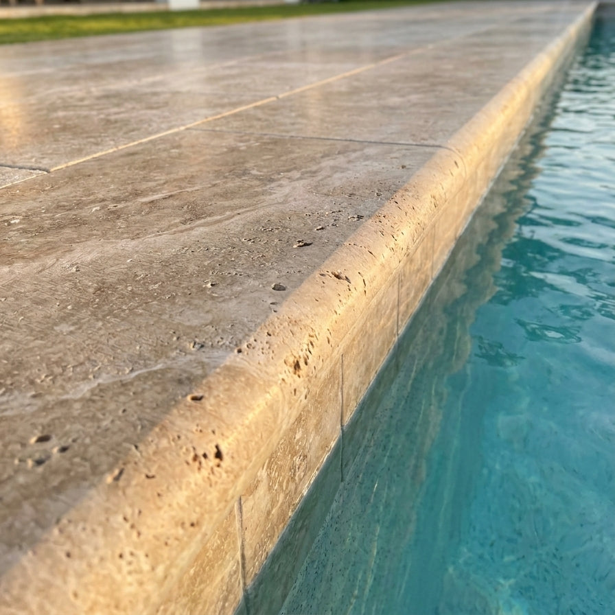 ANDES NOCE Travertine brushed/filled 2 cm thick - Slab
