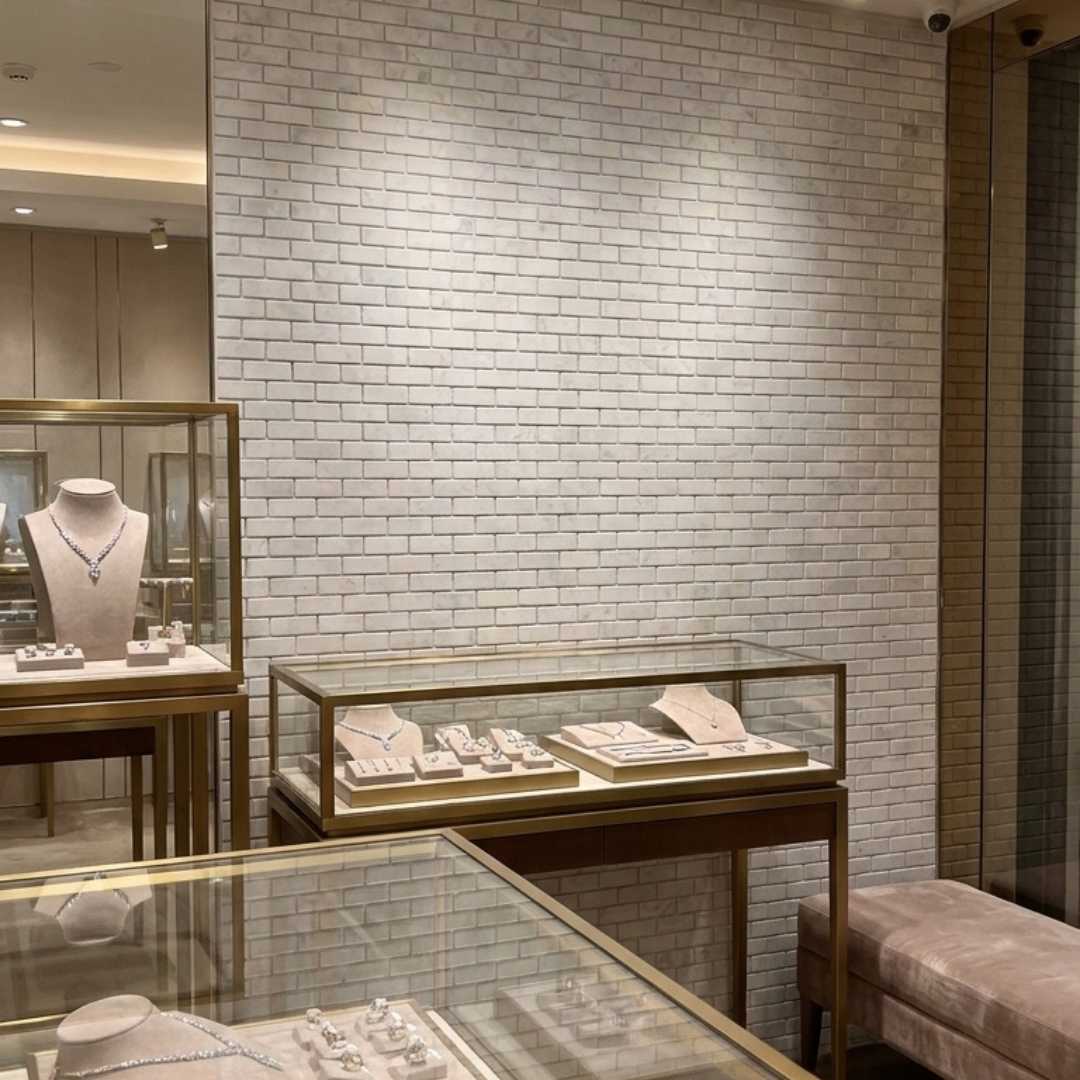 BIANCO WHITE, BRICK 1x3, Mosaic - Mediterranean