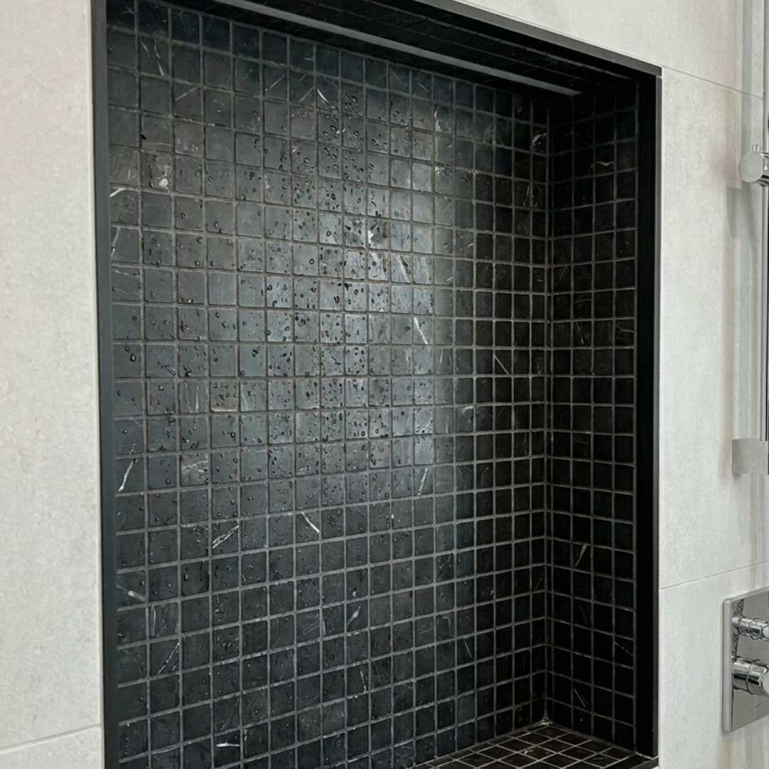 BLACK MARBLE, SQUARES MINI, Mosaic - Mediterranean