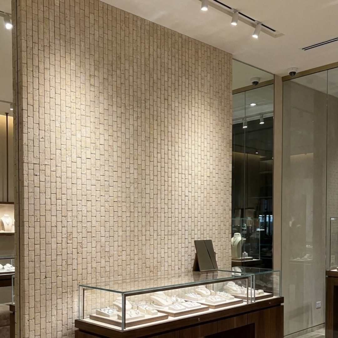 TRAVERTINE BEIGE, BRICK, Mosaic - Mediterranean