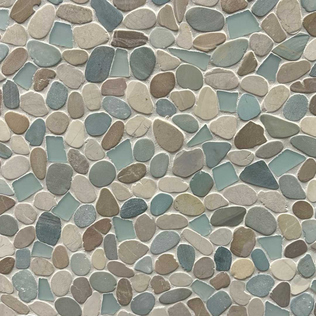 BALI BEACH MIX, FLAT SEA GLASS, Pebble - Havai'iano