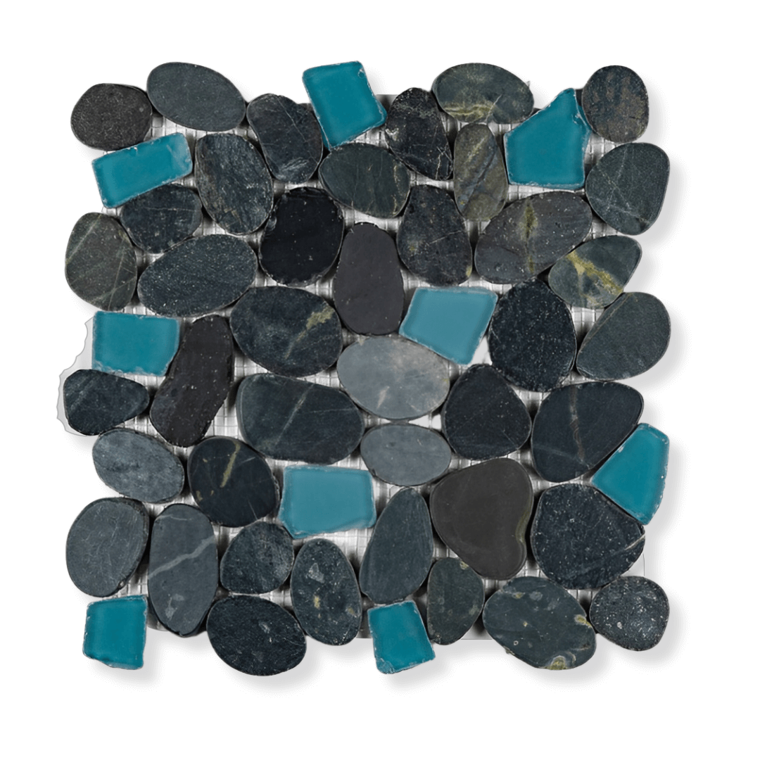 Blue Lagoon Mix Flat Sea Glass Havaiiano - Rocks in Stock