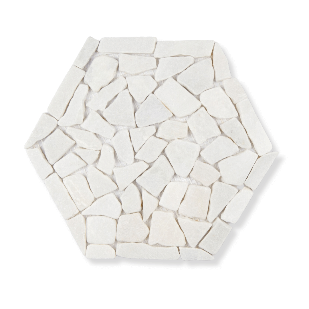 Glacier White Honeycomb Random Havaiiano - Rocks in Stock