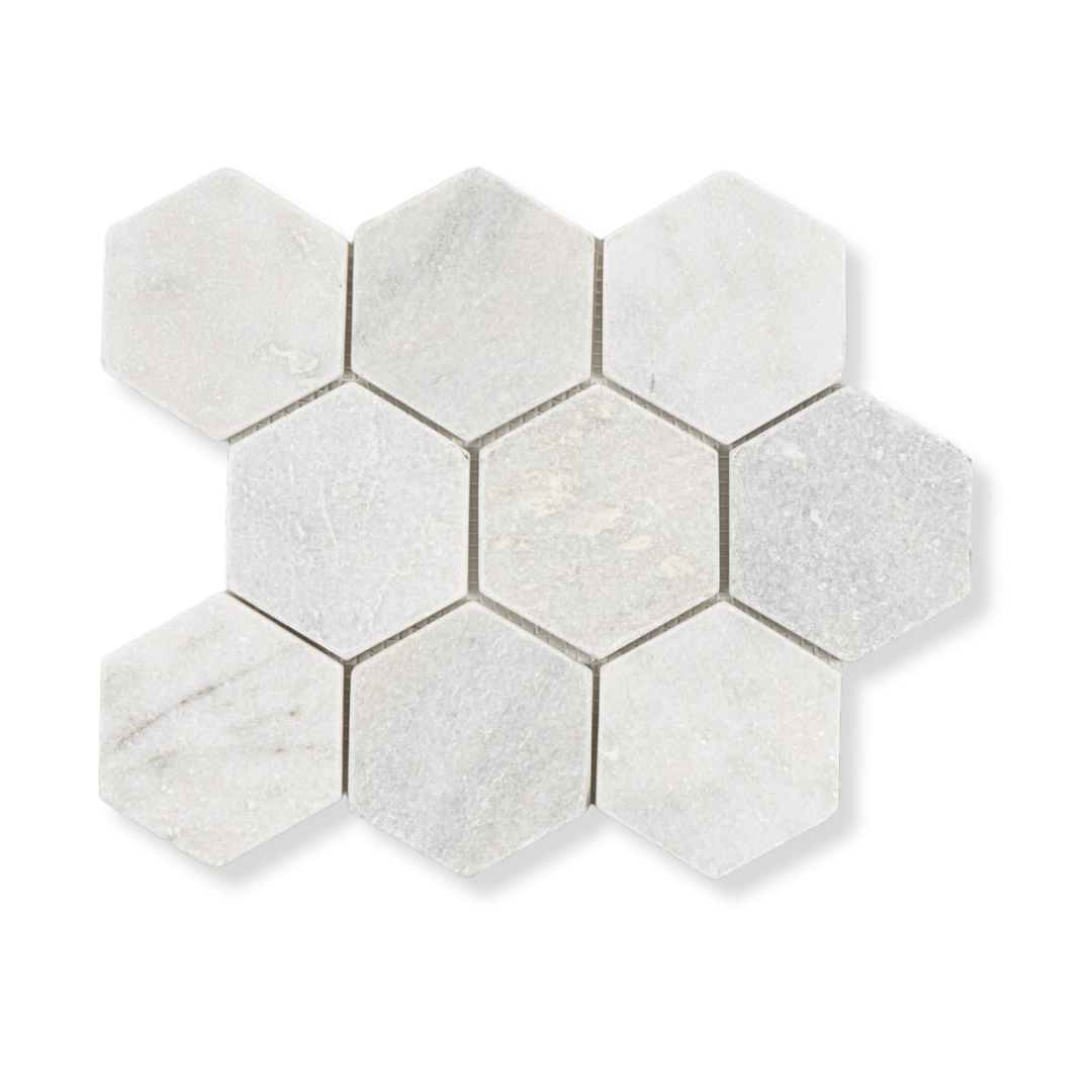 Glacier White Hexagon 4 Havaiiano - Rocks in Stock