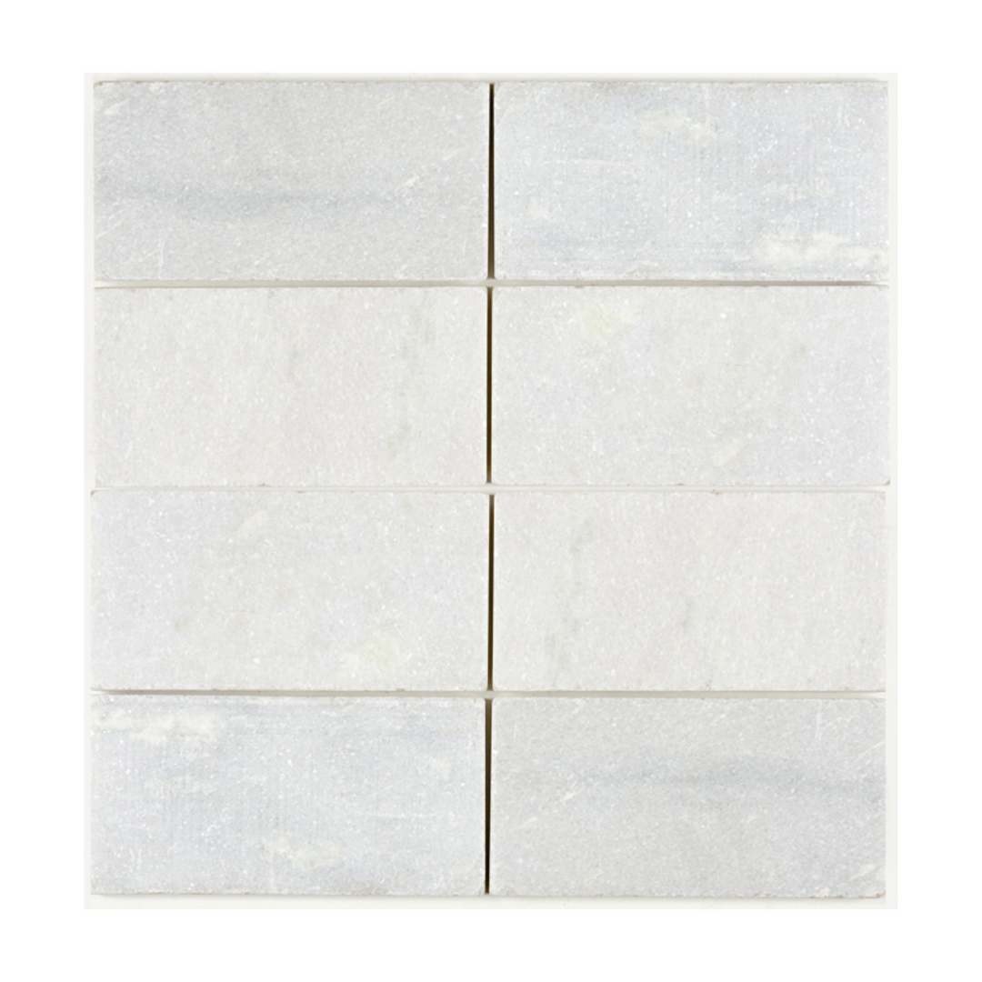 Marble-Tile-GLACIER WHITE Marble Tile Rectangle 8x4- Stone Supplier - Rocks in Stock