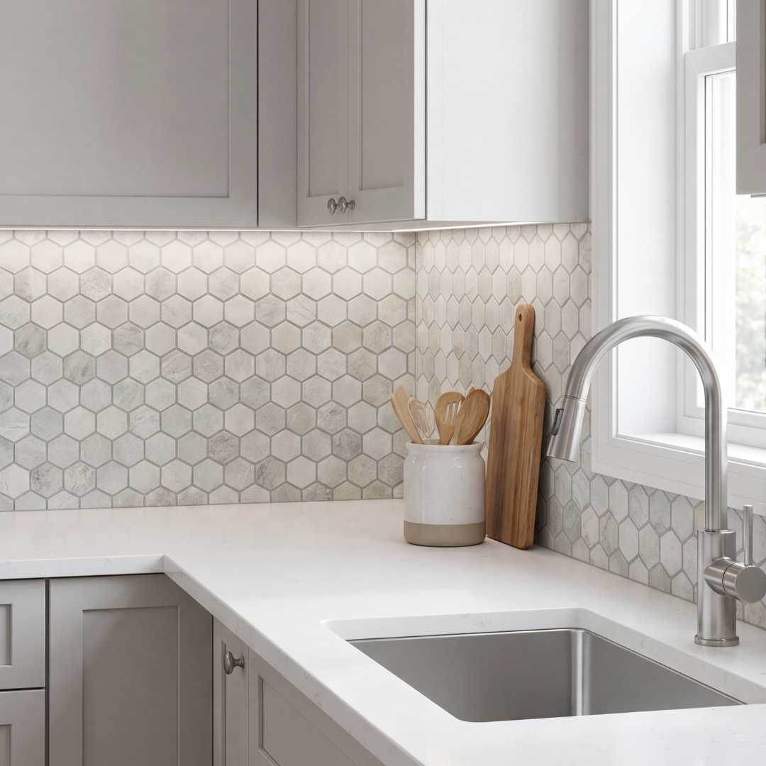 ICE GREY, HEXAGON 4" - 12" x 10.5" (0.875 SF/PC) - Havai'iano