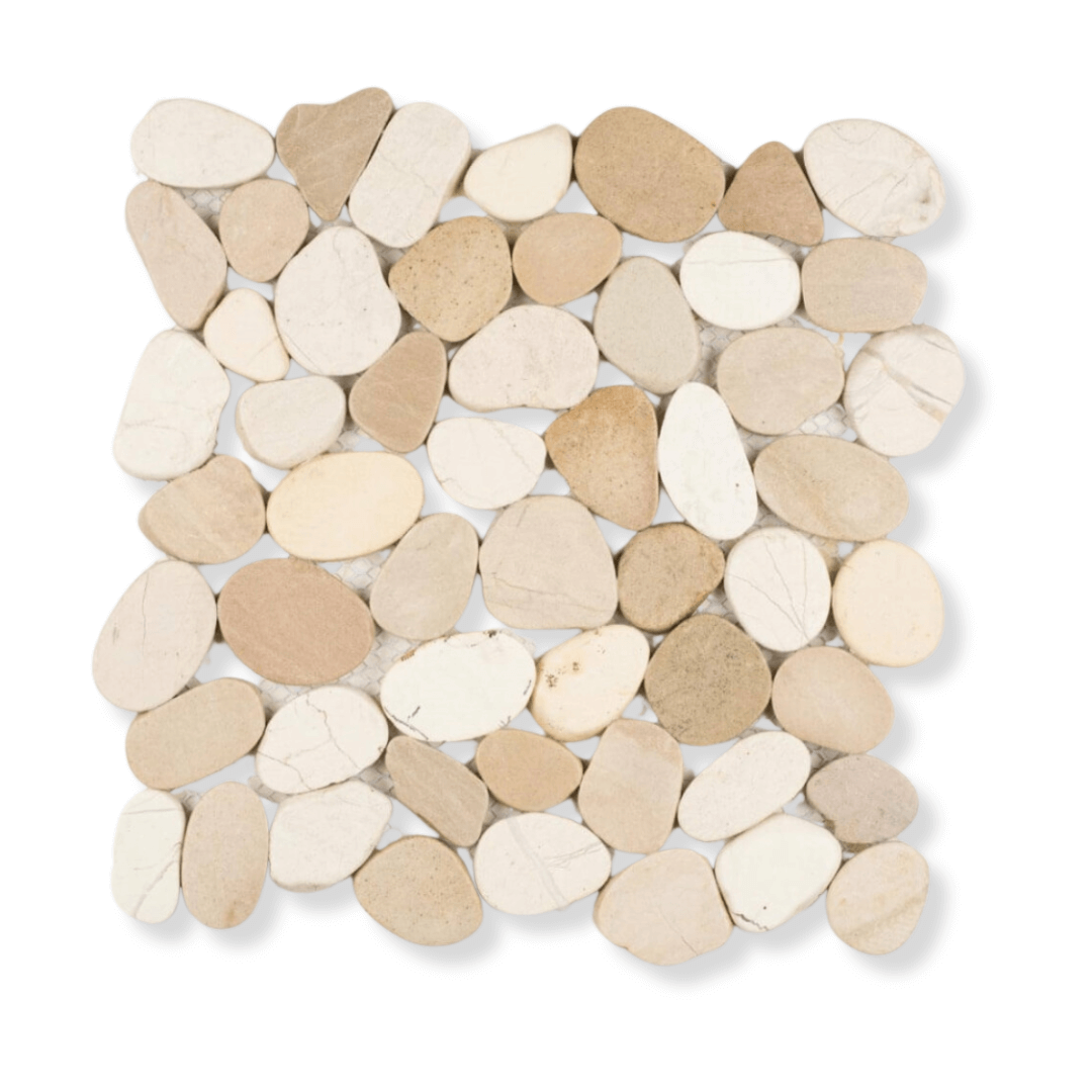 White & Tan Flat Havaiiano - Rocks in Stock