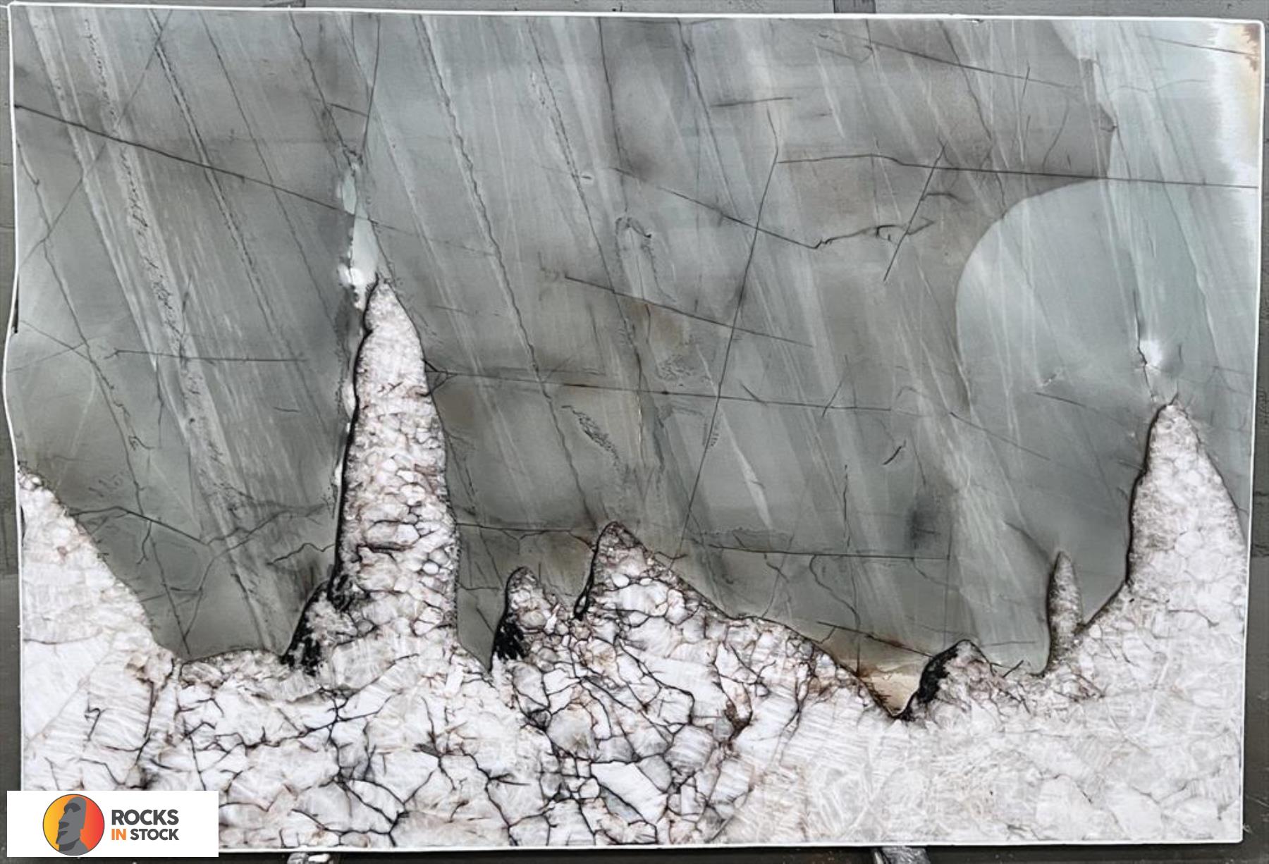 AQUAMARINE CRYSTAL Quartzite polished 3cm thick - Slab