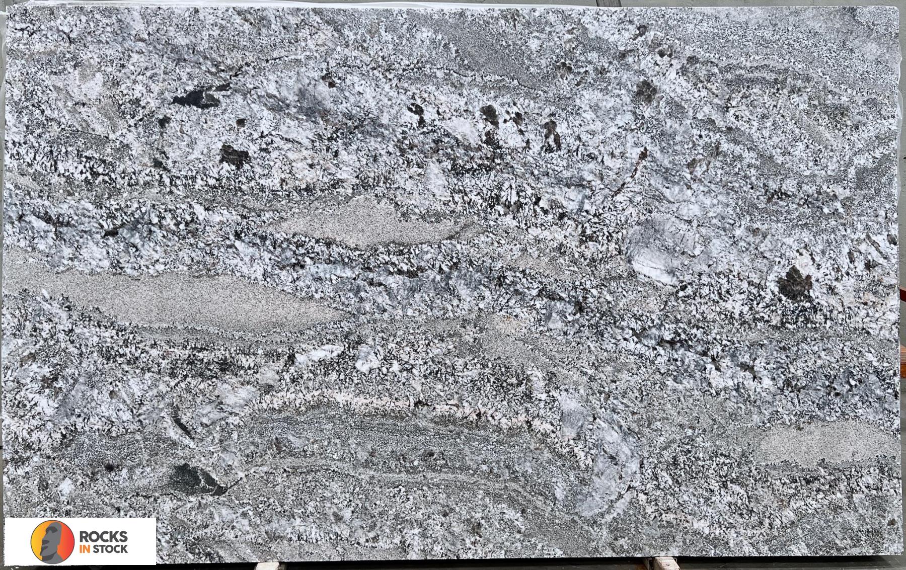 ASH BLUE Granite leather 3cm thick - Slab