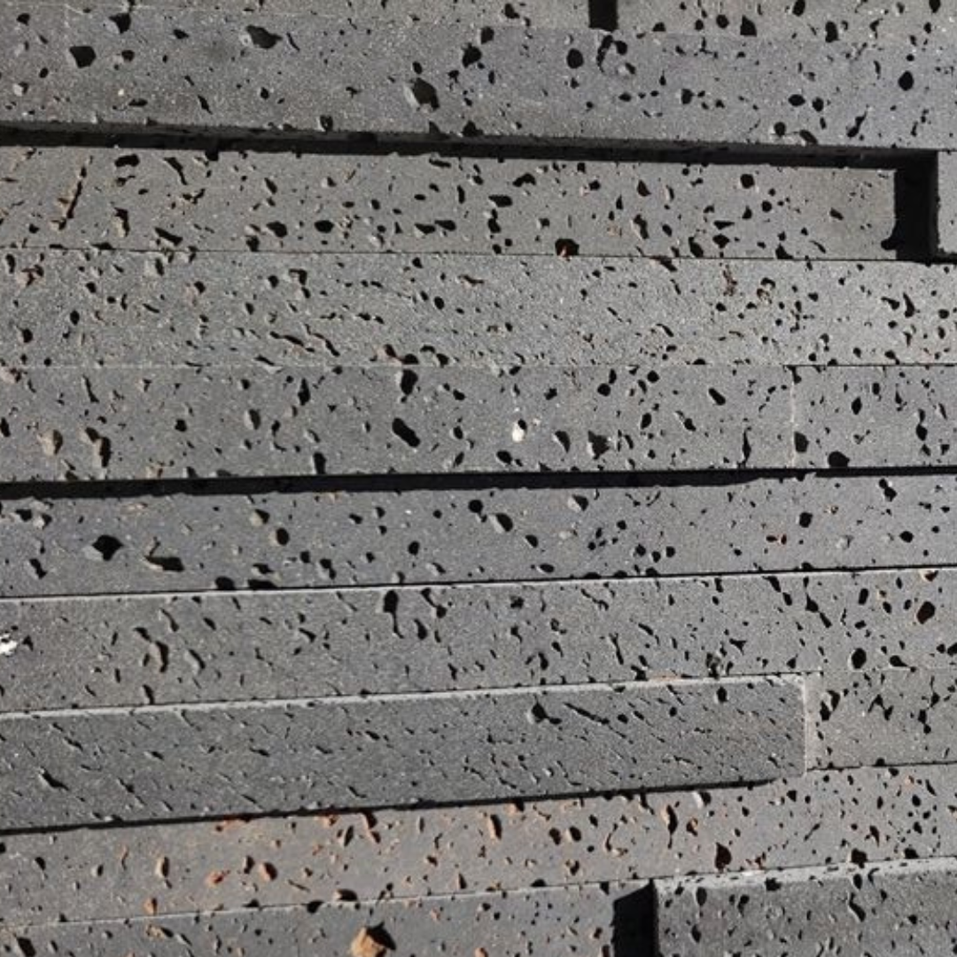 PUKA LAVA GREY Basalt honed ledger, Wall Veneer - Vulcano - TX