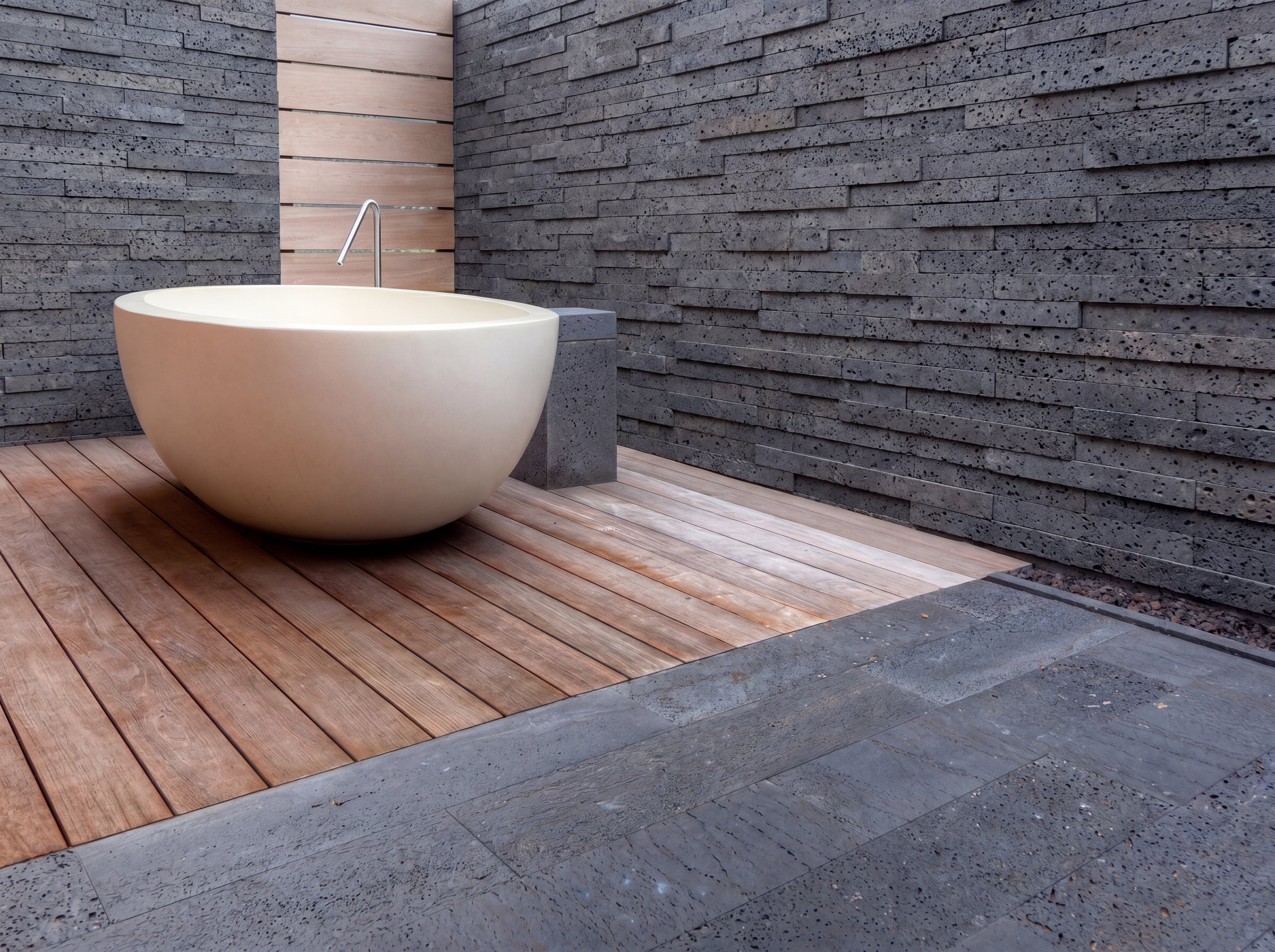 PUKA LAVA GREY Basalt honed ledger, Wall Veneer - Vulcano