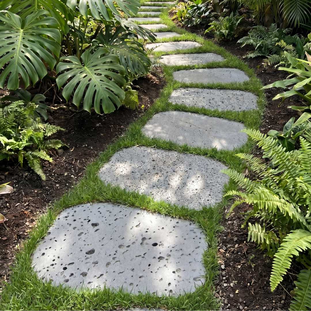 PUKA LAVA GREY - OVAL RANDOM EDGE, Basalt brushed - 24" x 16" x 1 1/2" Paver (2.67 SF/PC)