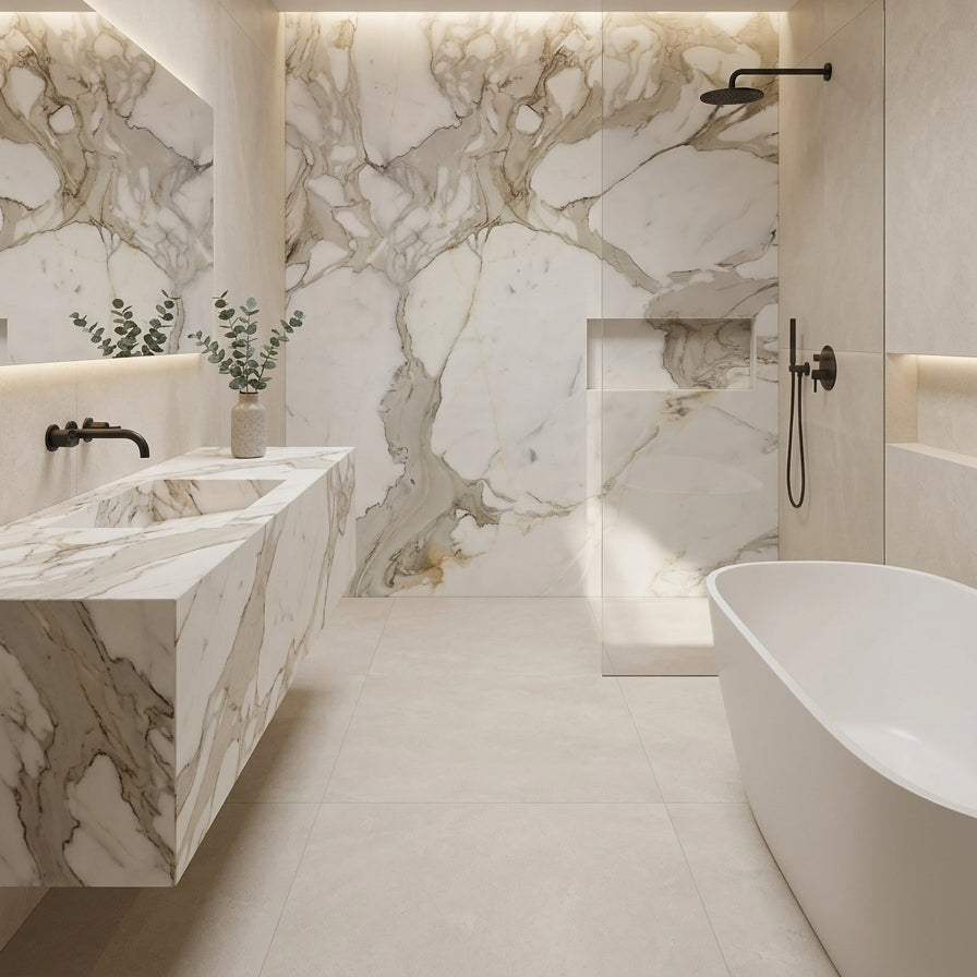 CALACATTA BORGHINI EXTRA Marble polished 2cm thick - Slab
