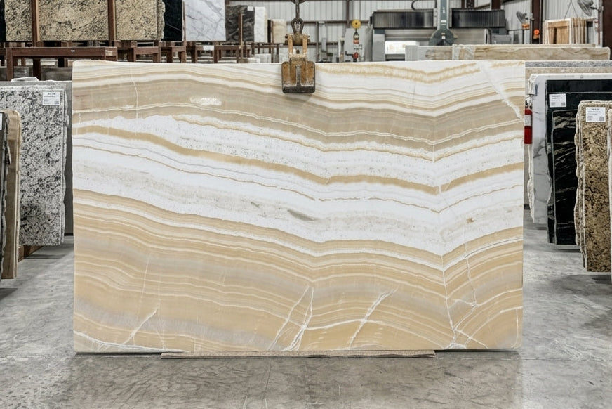 ONICE MIELE Onyx polished 2cm thick - Slab