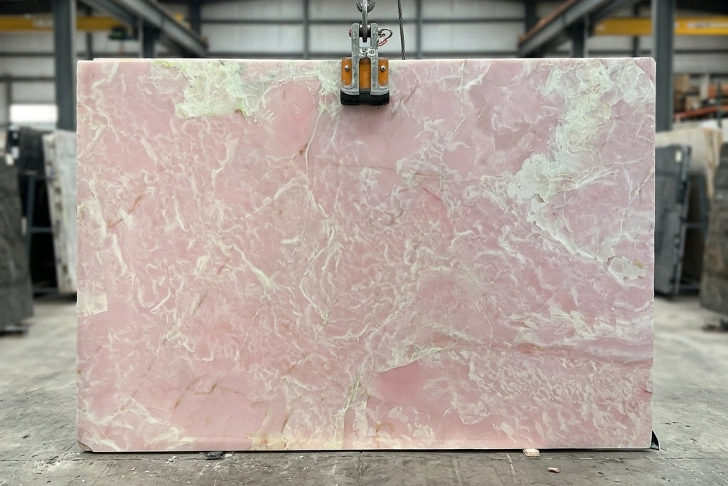 ONICE ROSA JADE Onyx polished 1.5cm thick - Slab