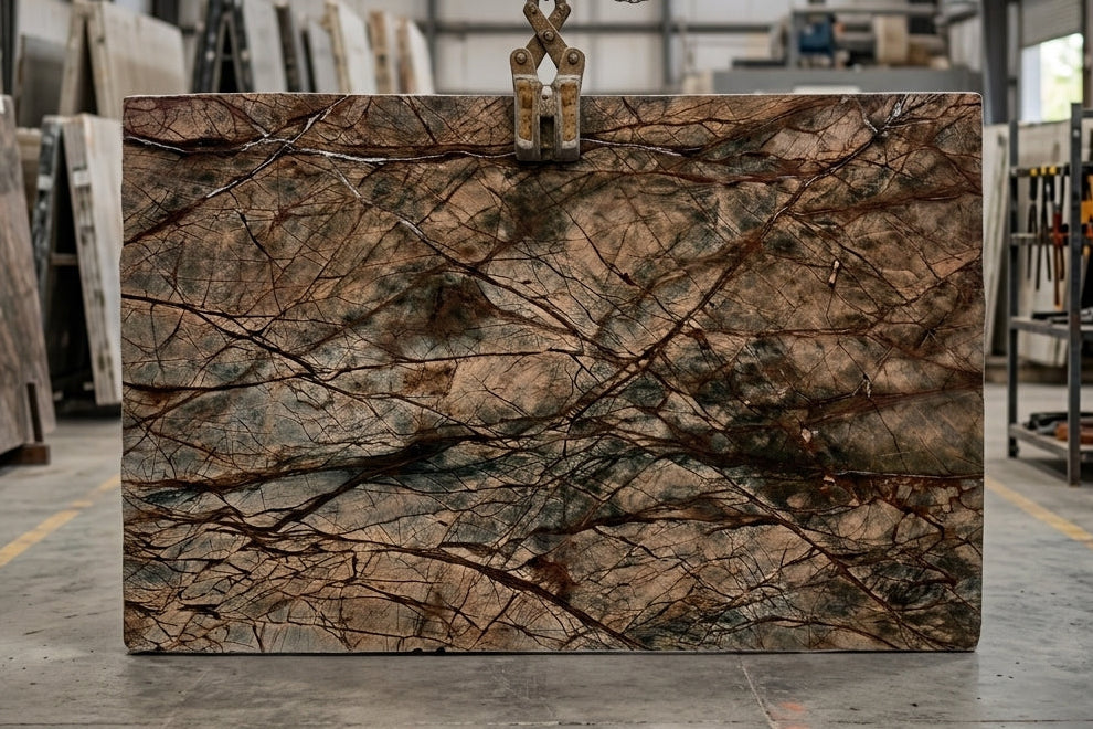 RAINFOREST BROWN Marble polished 2cm thick - Slab