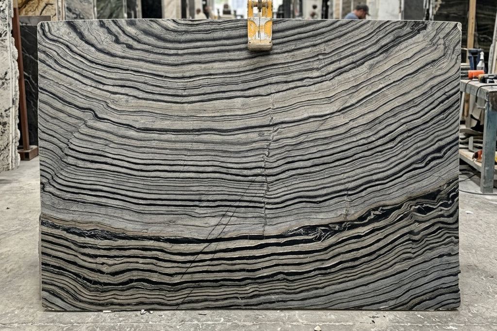 SILVER WAVE BROWN Marble polished 2cm thick - Slab
