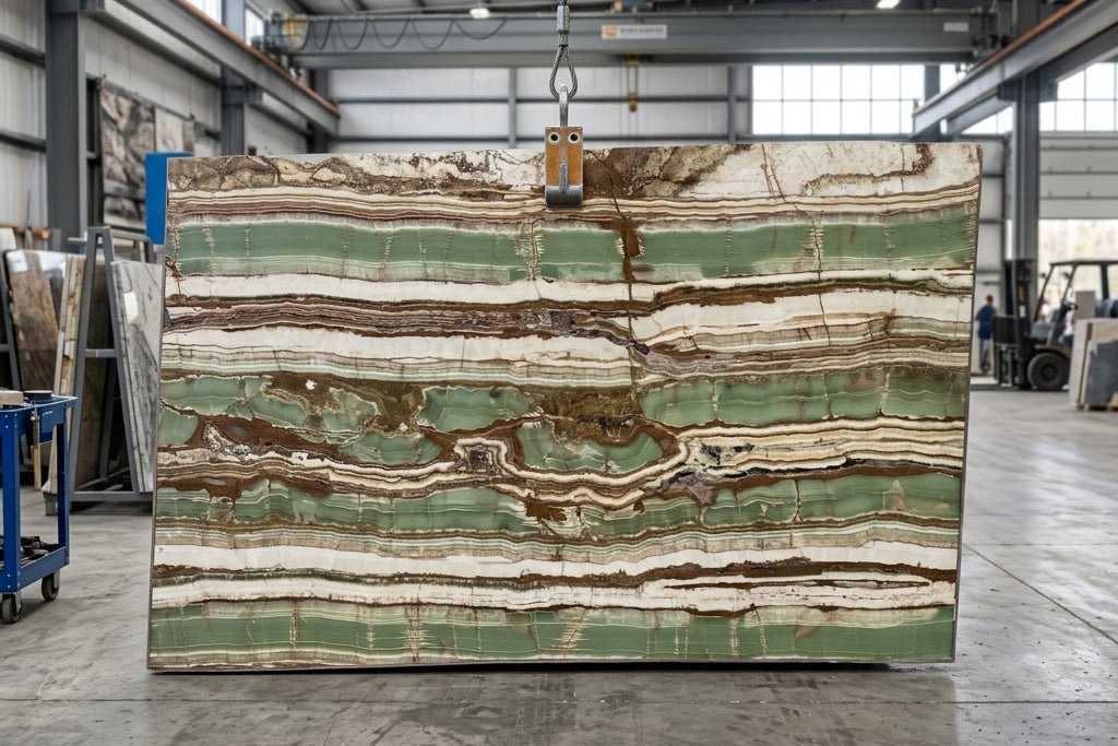 TRAONYX GREEN Onyx polished 2cm thick - Slab