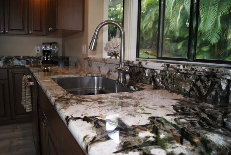 Black Crystal Granite polished 2cm thick slab - Rocks in Stock