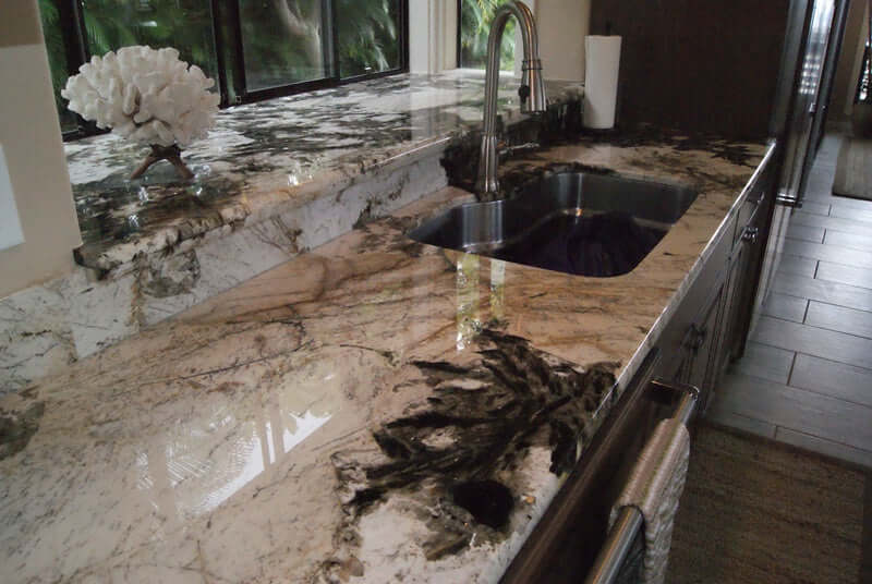 Black Crystal Granite polished 2cm thick slab - Rocks in Stock