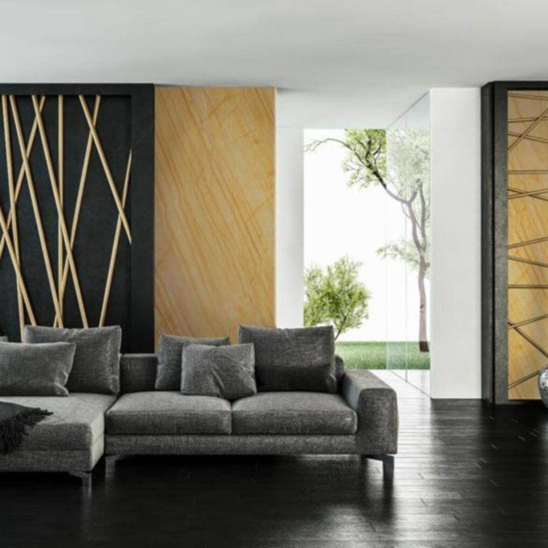 Glden Macaubas Quartzite polished 2cm thick slab - Rocks in Stock
