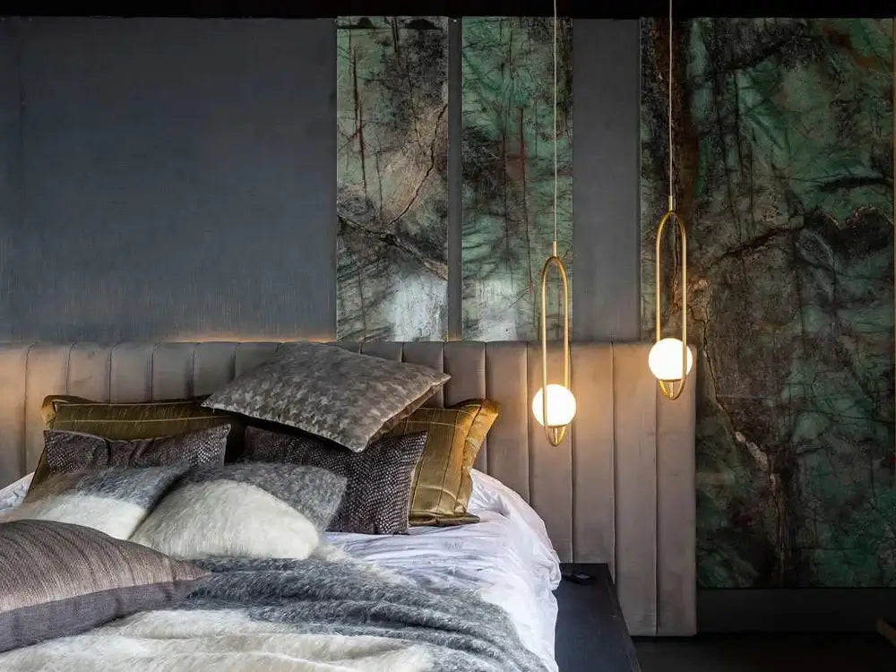 Paradise Blue Quartzite polished 2cm thick Slab - Rocks in Stock