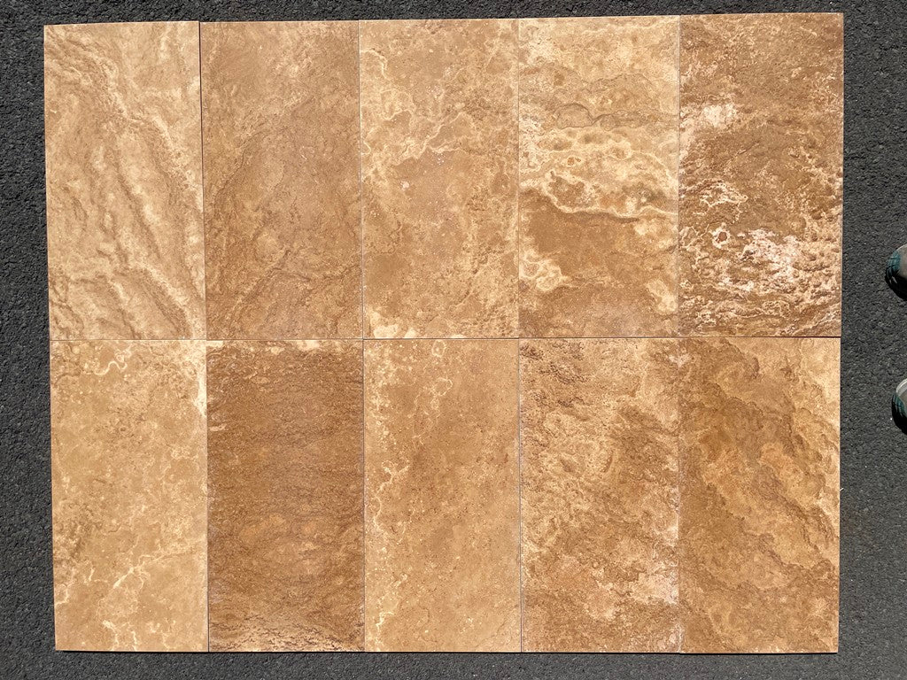 ANDES NOCE Travertine honed/filled - 24" x 12" x 3/8" (2 SF/PC) Tile