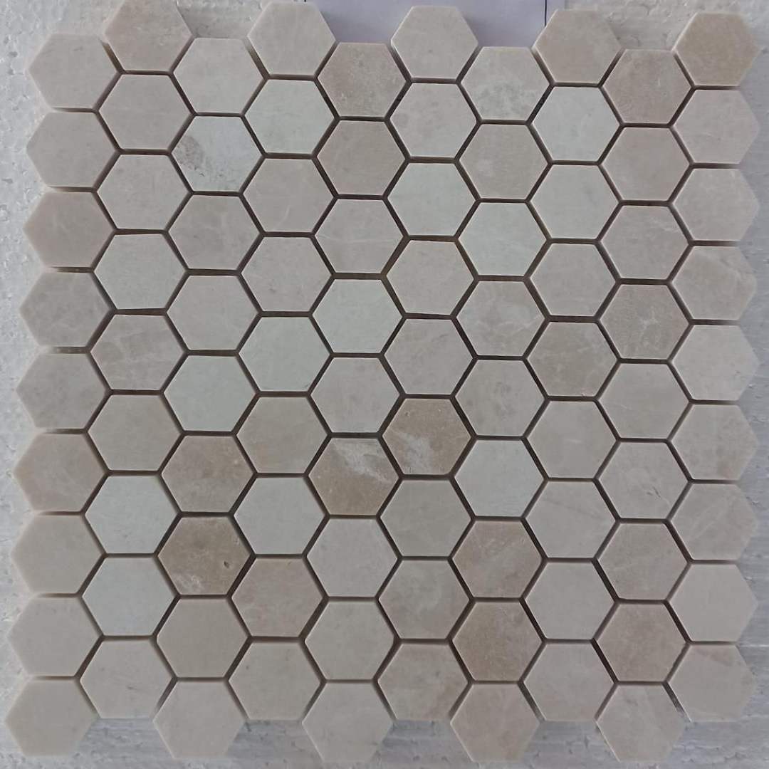 BEIGE MINI, HEXAGON MIX 12" x 12" - (1 SF/PC) - Havai'iano