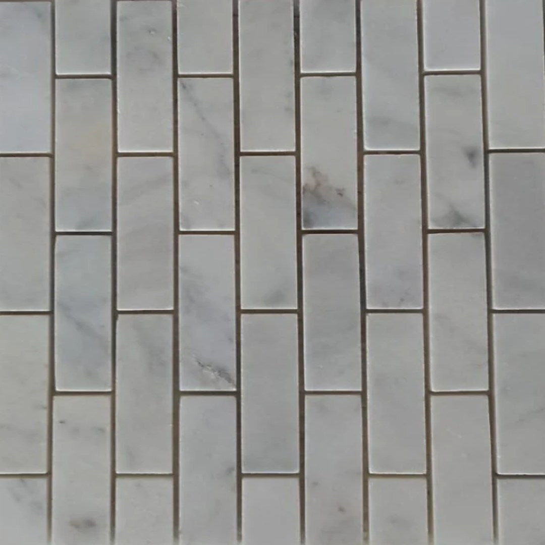 BIANCO WHITE, BRICK 1X3 - 12" x 12" - (1 SF/PC) - Havai'iano