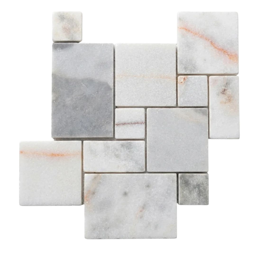 BIANCO VENUS, ASHLAR PATTERN, Mosaic - Mediterranean