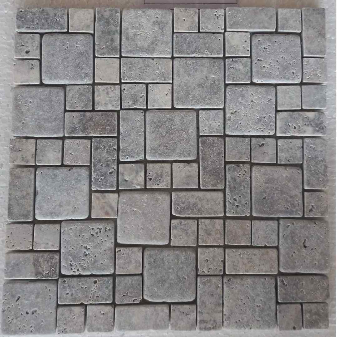 SILVER MINI, FRENCH PATTERN 12" x 12" - (1 SF/PC) - Havai'iano