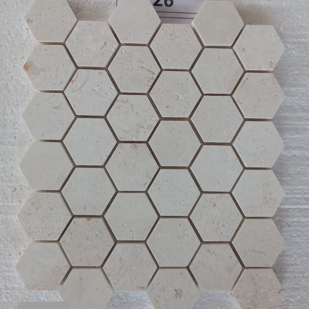WHITE LIMESTONE, HEXAGON - Havai'iano