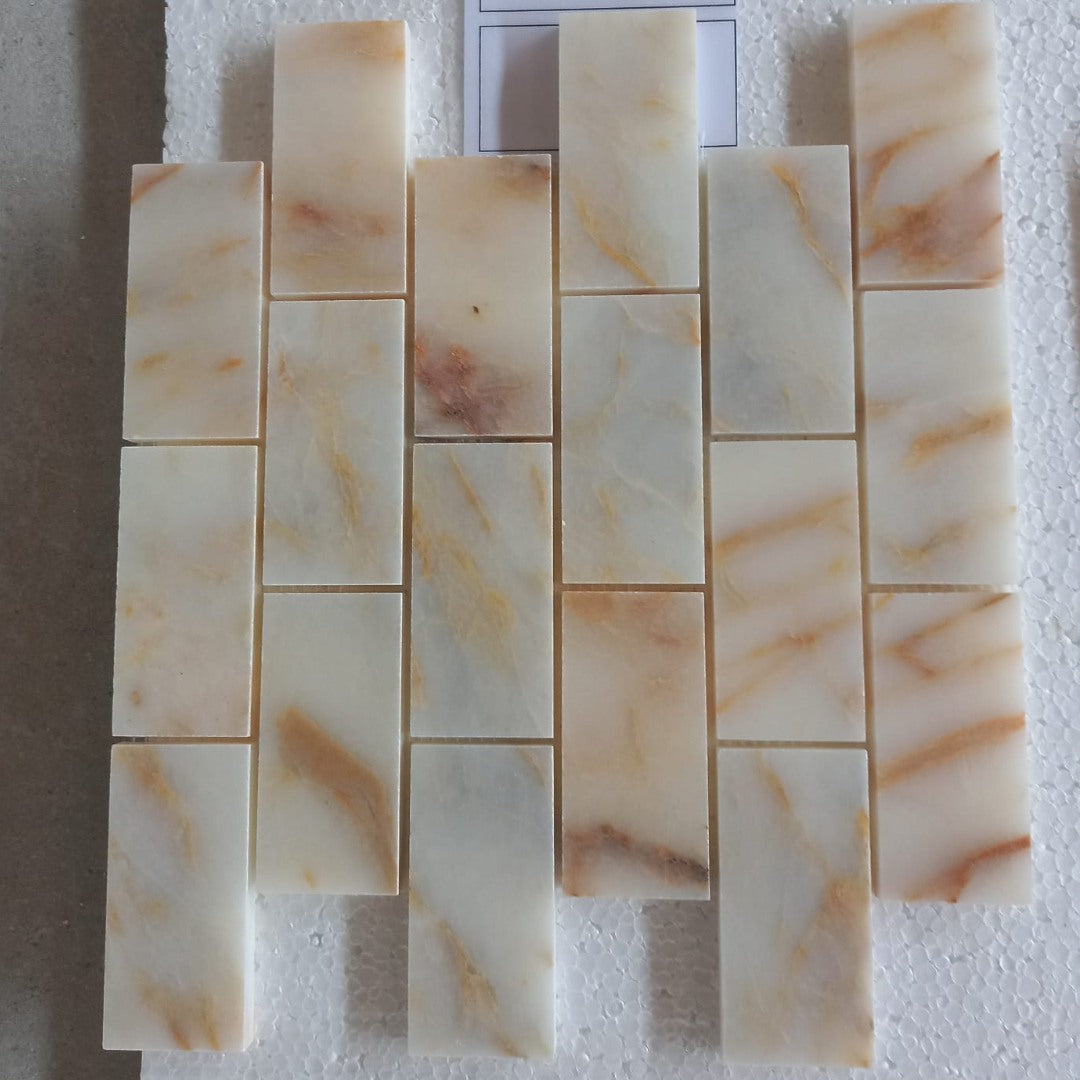 GOLD COLOR, BRICK 2X4- 12" x 12" - (1 SF/PC) - Havai'iano