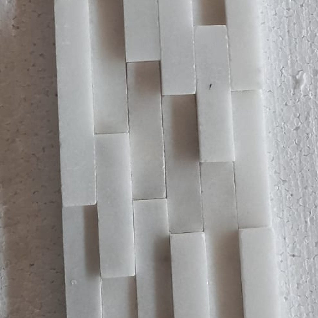 BIANCO WHITE, STACKED 3D 6" x 24" - (1 SF/PC) - Havai'iano