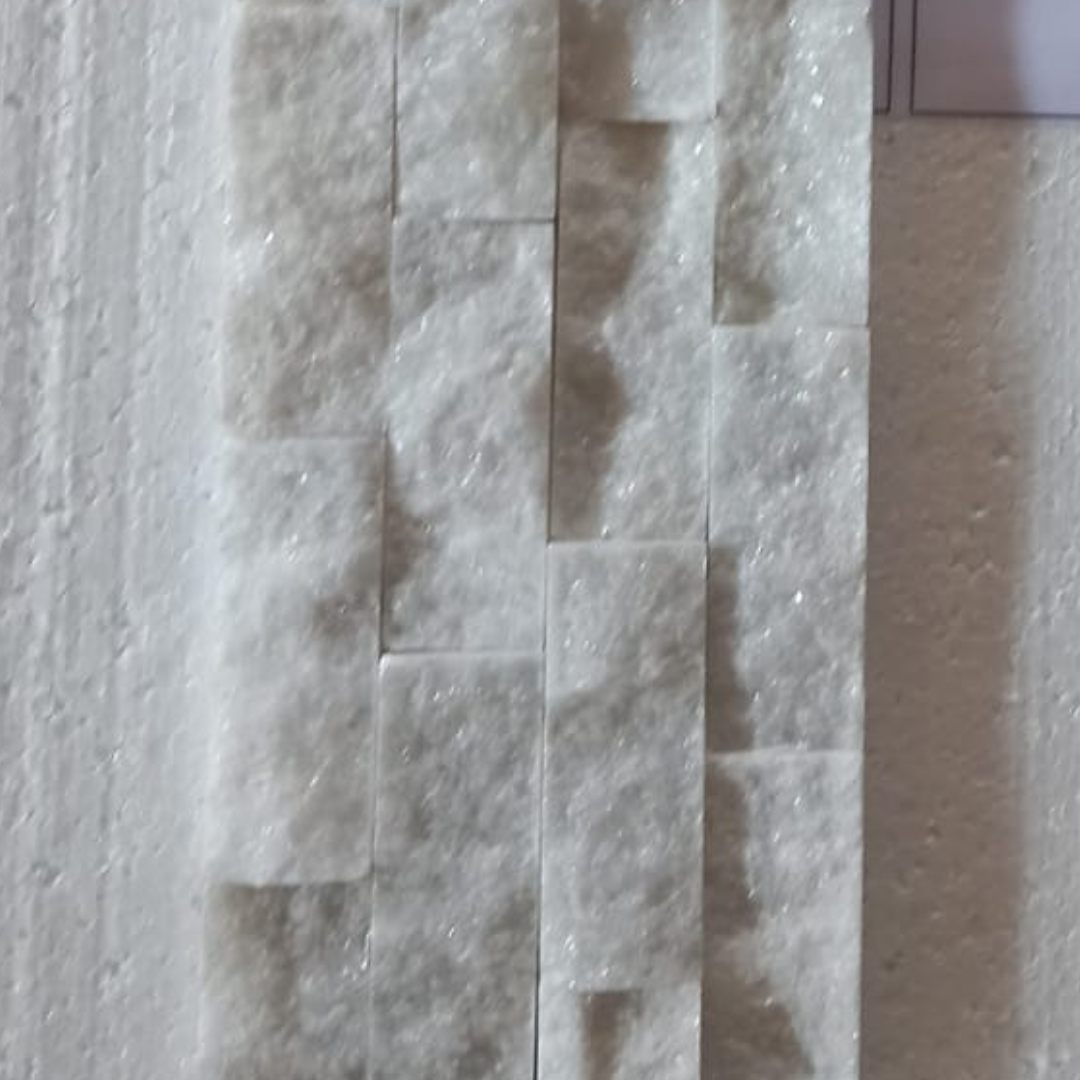 BIANCO WHITE, STACKED SPLITFACE 6" x 24" - (1 SF/PC) - Havai'iano