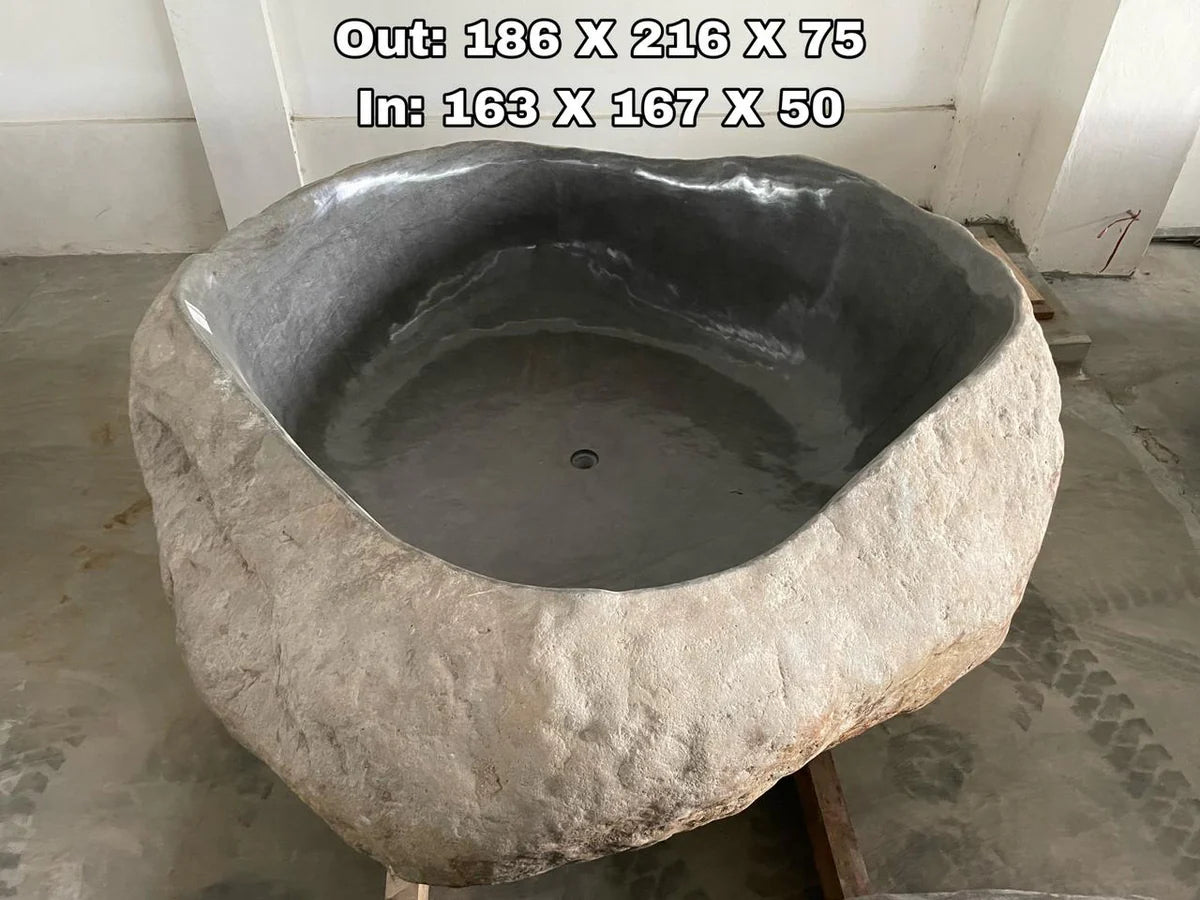 GREY GRANITE Natural hand carved made out of 73"x85"x30"